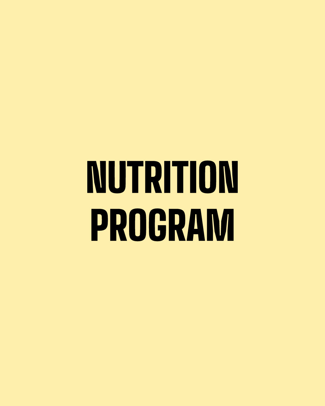Nutrition Program