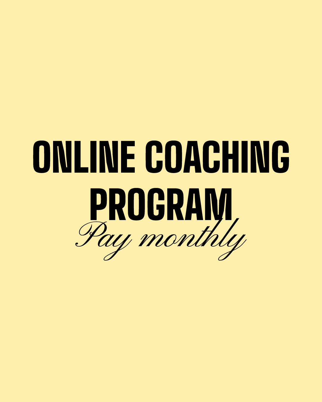 Online Coaching Program