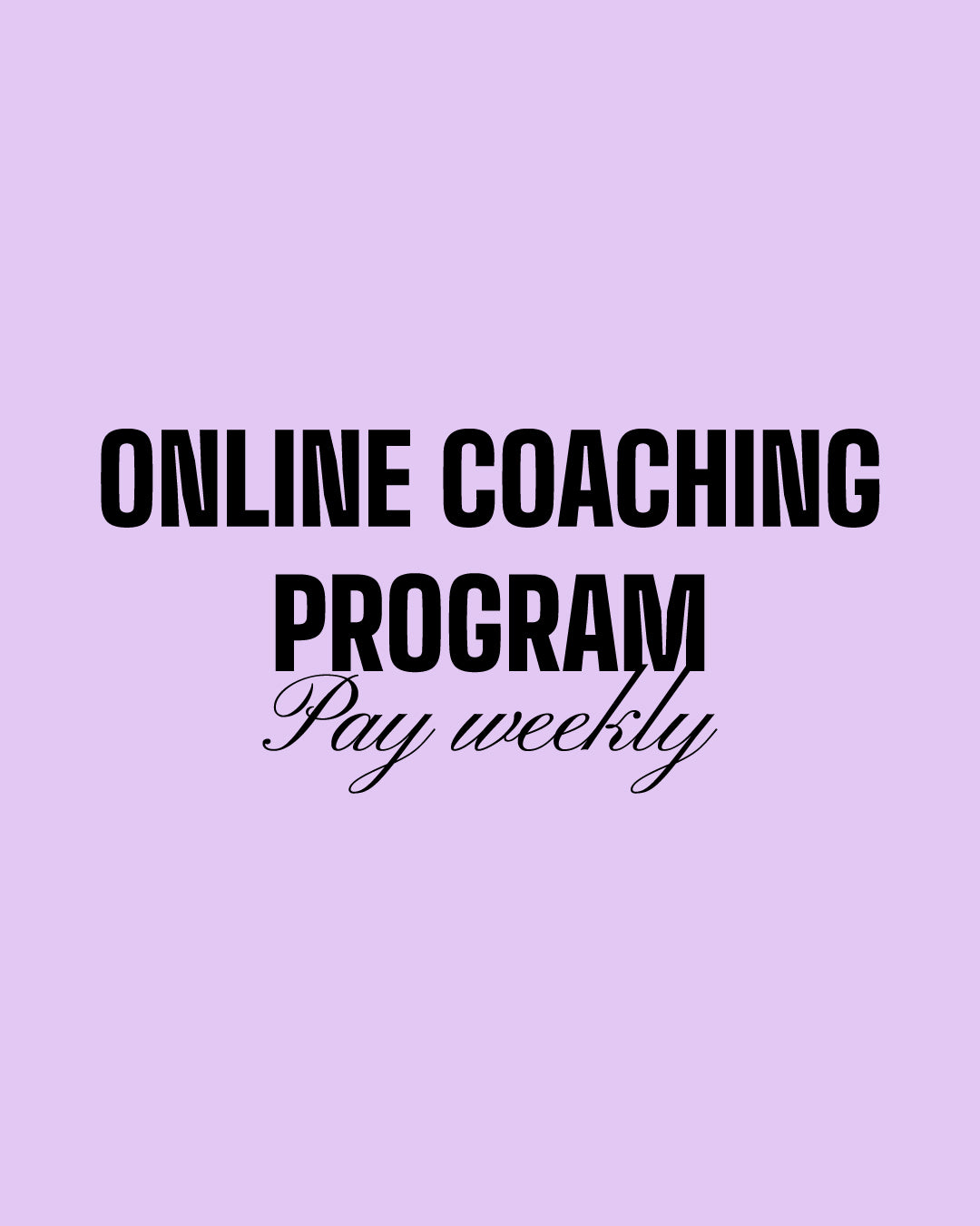 Online Coaching Program